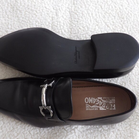 Salvatore Ferragamo"Benford"black men's loafers size 9 2E - Picture 12 of 13